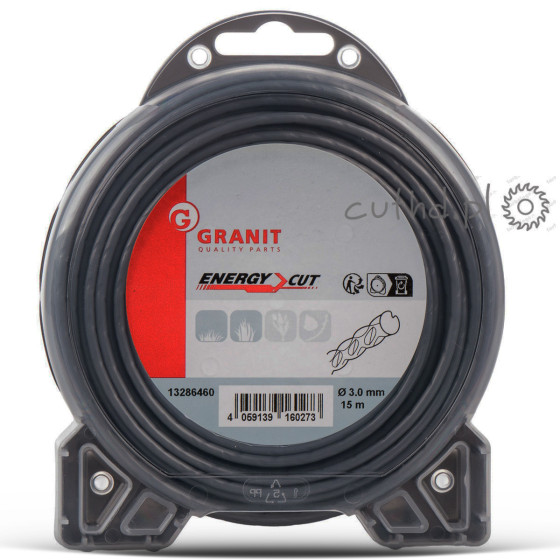 Żyłka tnąca do kosy 3mm Granit Energy Cut 15m