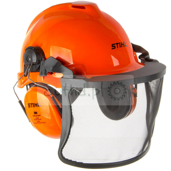 Kask ochronny pilarza z nausznikami i osłoną twarzy STIHL