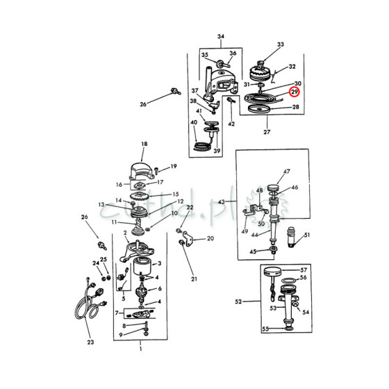 Sprężyna rozrusznika do kosiarek Briggs&Stratton nr por. 390066 299483