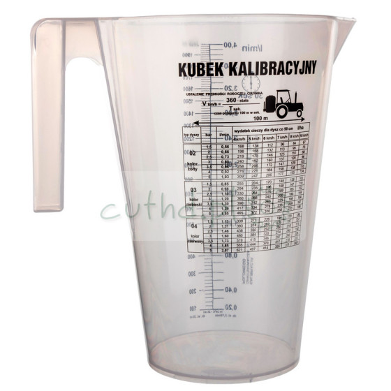 Kubek kalibracyjny dawek oprysku Smart z uchwytem 2000ml
