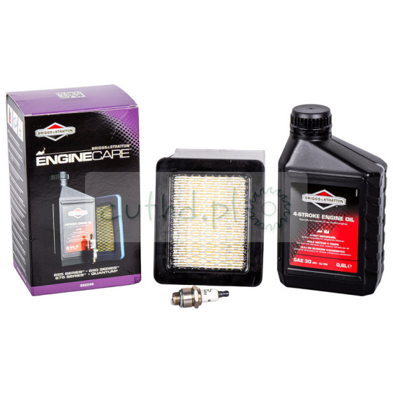 Zestaw serwis silnika Briggs & Stratton olej + filtr + świeca zapłon