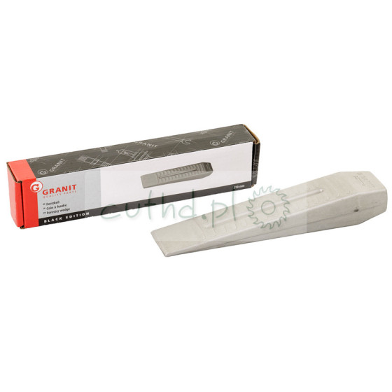 Aluminiowy klin do ścinki drzew 500g 210x43x34mm Granit Black Edition